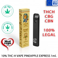 THCH 10% HYBRID PINEAPPLE EXPRESS 1ml - FARAOH VAPE THC MEDVAPE